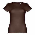 T-shirt personnalisable pour femme 150 g/m2 couleur marron première vue