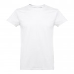 T-shirts floqués pour entreprise 190 g/m2 couleur blanc première vue