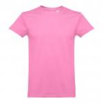 T-shirts floqués pour entreprise 190 g/m2 couleur rose première vue