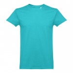 T-shirts floqués pour entreprise 190 g/m2 couleur turquoise première vue