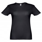 T-shirt femme technique en polyester 130 g/m2  couleur noir première vue