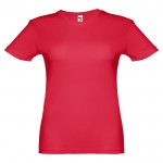 T-shirt femme technique en polyester 130 g/m2  couleur rouge première vue