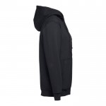 Veste à capuche personnalisable 320 g/m2 couleur noir troisième vue