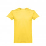 T-shirt avec logo pour enfant en coton 190g/m2 couleur jaune première vue