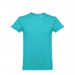 T-shirt avec logo pour enfant en coton 190g/m2 couleur turquoise première vue