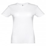 T-shirt femme technique en polyester 130 g/m2  couleur blanc première vue
