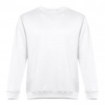 Sweat-shirt en coton et polyester 300 g/m2 couleur blanc première vue