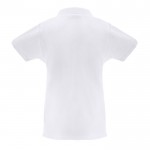 Polo pour femme en coton 100% 240 g/m2 couleur blanc deuxième vue