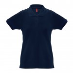 Polo pour femme en coton 100% 240 g/m2 couleur bleu foncé première vue