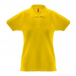 Polo pour femme en coton 100% 240 g/m2 couleur jaune première vue