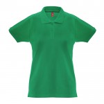 Polo pour femme en coton 100% 240 g/m2 couleur vert première vue