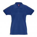 Polo pour femme en coton 100% 240 g/m2 couleur bleu roi première vue