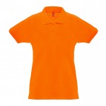 Polo pour femme en coton 100% 240 g/m2 couleur orange première vue