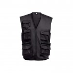 Gilet polyester/coton, poches multiples 200 g/m2 THC PIXEL couleur noir première vue