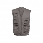 Gilet polyester/coton, poches multiples 200 g/m2 THC PIXEL couleur gris première vue