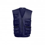 Gilet polyester/coton, poches multiples 200 g/m2 THC PIXEL couleur bleu marine première vue