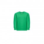 Sweat-shirt coton/polyester recyclé 300 g/m2 THC DELTA KIDS couleur vert militaire première vue