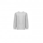 Sweat-shirt coton/polyester recyclé 300 g/m2 THC DELTA KIDS couleur gris chiné première vue