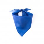 Foulard triangulaire en polyester dans des couleurs vives couleur bleu deuxième vue