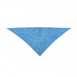 Foulard triangulaire en polyester dans des couleurs vives couleur bleu ciel première vue