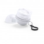 Poncho imperméable dans porte-clés circulaire pour enfants couleur blanc première vue