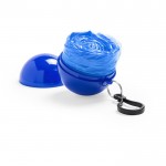 Poncho imperméable dans porte-clés circulaire pour enfants couleur bleu première vue