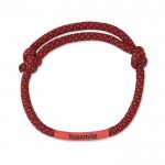 Bracelet corde personnalisable avec le logo couleur rouge