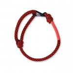 Bracelet en cordon avec clip de fermeture couleur rouge