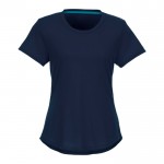 T-shirt éco à col rond pour femmes 160 g/m2 couleur bleu foncé