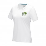 T-shirt femme, coton bio certifié GOTS 160 g/m2 Elevate NXT couleur blanc vue impression sérigraphique