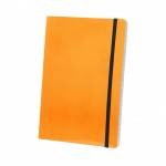 Carnet avec couverture en carton brillant couleur orange