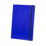 Carnet avec couverture en carton brillant couleur bleu