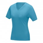 Impression sur t-shirt femme col V 200 g/m2 couleur bleu