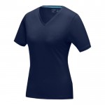 Impression sur t-shirt femme col V 200 g/m2 couleur bleu foncé