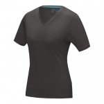 Impression sur t-shirt femme col V 200 g/m2 couleur gris foncé