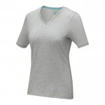 Impression sur t-shirt femme col V 200 g/m2 couleur gris