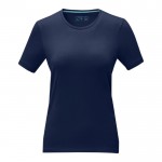 T-shirt floquée écologique pour femmes couleur bleu foncé