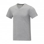 T-shirt col en V homme en coton 160 g/m2 Elevate Life couleur gris