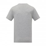 T-shirt col en V homme en coton 160 g/m2 Elevate Life couleur gris deuxième vue arrière
