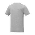 T-shirt col en V homme en coton 160 g/m2 Elevate Life couleur gris troisième vue arrière
