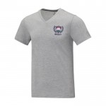 T-shirt col en V homme en coton 160 g/m2 Elevate Life couleur gris vue impression sérigraphique
