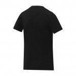 T-shirt col en V femme en coton 160 g/m2 Elevate Life couleur noir troisième vue arrière