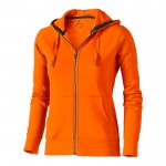 Veste personnalisée zippée à capuche couleur orange