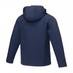 Veste en polyester pour homme 250 g/m2 Elevate Essentials couleur bleu marine troisième vue arrière