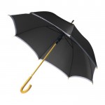 Parapluie à huit faces en nylon 190T couleur noir troisième vue