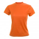 T-shirt technique imprimé avec le logo couleur orange