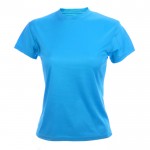 T-shirt technique imprimé avec le logo couleur bleu ciel