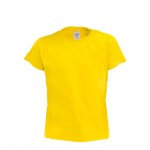 T-shirt personnalisé blanc enfants 135 g/m2 couleur jaune
