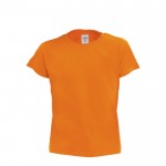 T-shirt personnalisé blanc enfants 135 g/m2 couleur orange