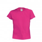 T-shirt personnalisé blanc enfants 135 g/m2 couleur rose